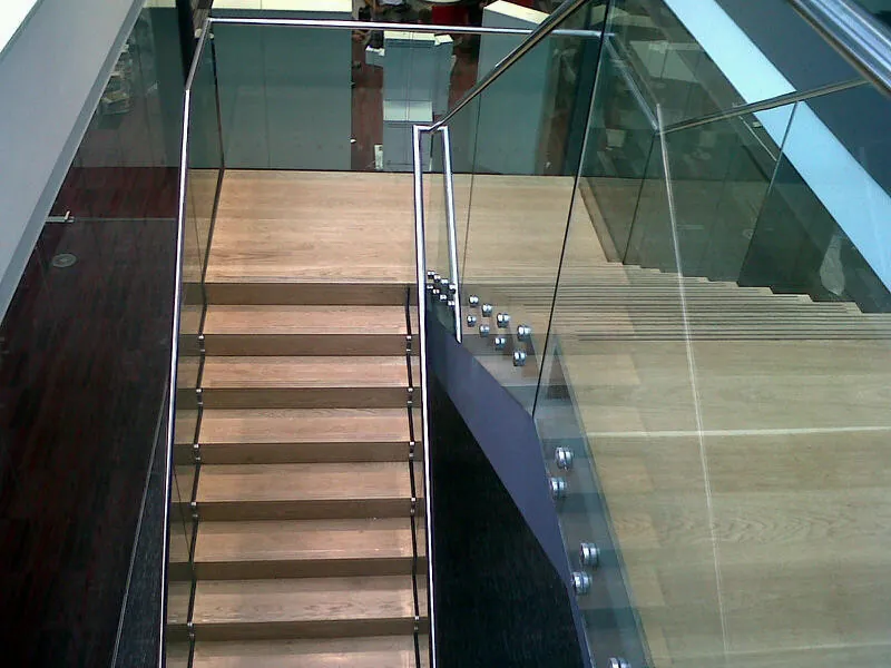 Steel feature staircase at Woolwich Civic Centre, south-east London